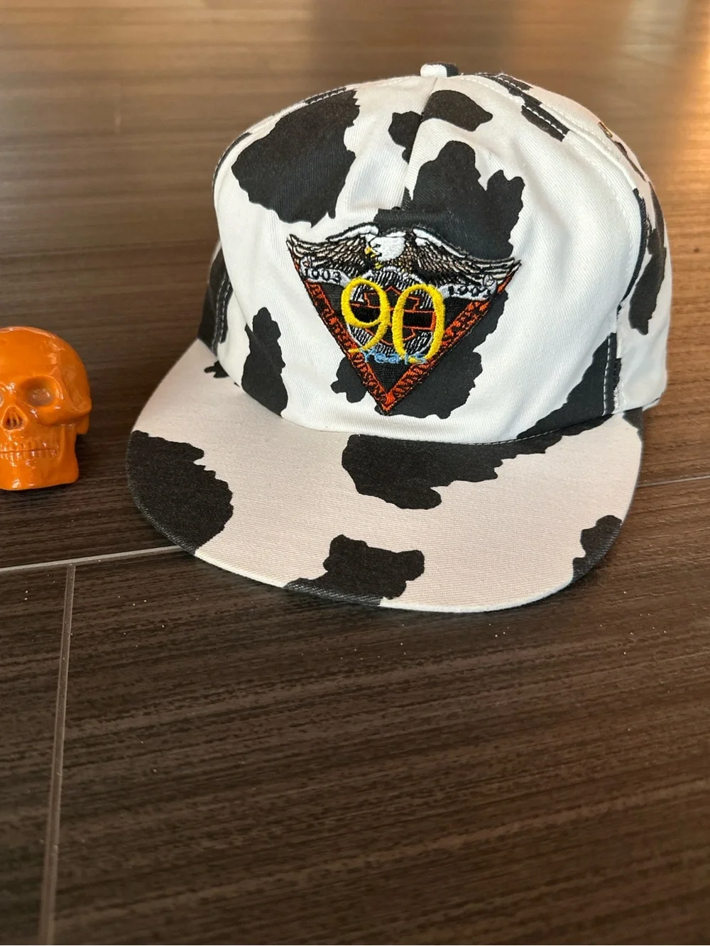 90s Harley Davidson cow print hat